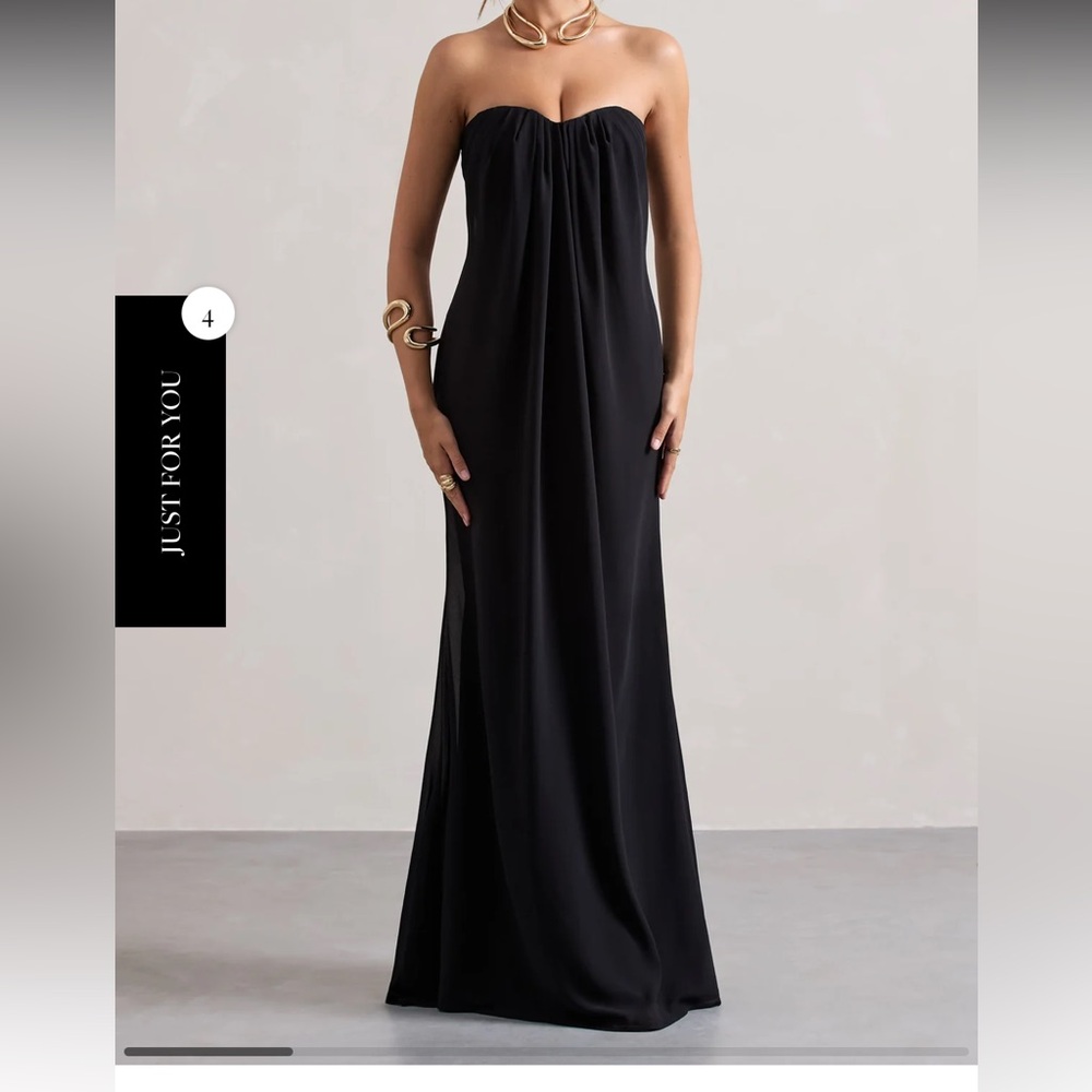 Chiffon black maxi dress
